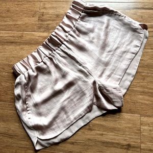 Womens XXS Rose color silk shorts
